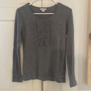 Lacoste WoolMark Blend Bow Detail Gray Sweater Sz 36 or S or 4